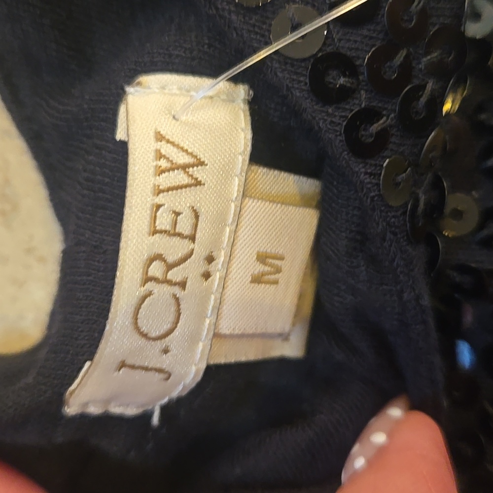 J. Crew Black Sequin Festive Tank Top - Picture 3 of 6